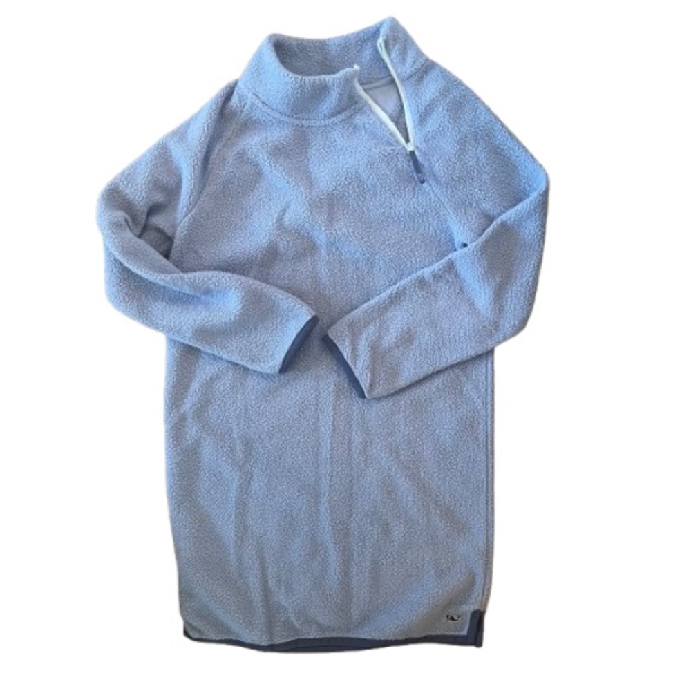Vineyard Vines Mock Neck Fuzzy Raglan Sleeve Dress